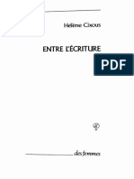 CIXOUS, Hélène. Entre L'écriture PDF