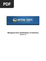 Citrix Xen Desktop Exam Dumps