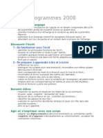 Programmes 2008