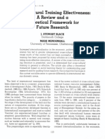 Black & Mendenhall 1990 Cross-Cultural Training Effectiveness