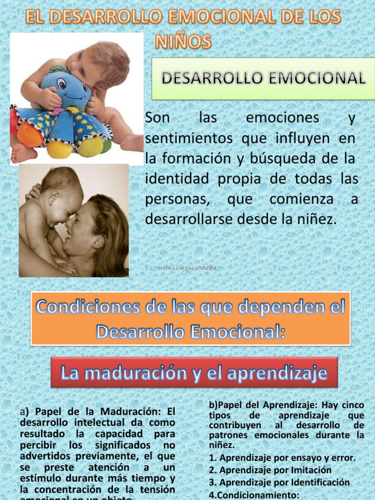 El Desarrollo Emocional de Los Niños | PDF | Pubertad | Las emociones