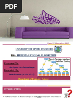 Huffman Coding Scheme