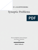 Kloppenborg Synoptic Problems