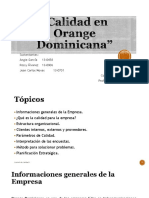 Calidad en Orange Dominicana