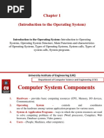 Introduction To Operating System Chandigarh University