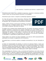 Manifesto do ato político Pernambuco quer Mudar