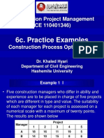 6c. Practice Examples - Construction Process Optimization