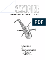 SAXOFONE - M%C3%89TODO - Dem%C3%A9trio S_ Lima - T%C3%A9cnica e Sonoridade - Volume 01