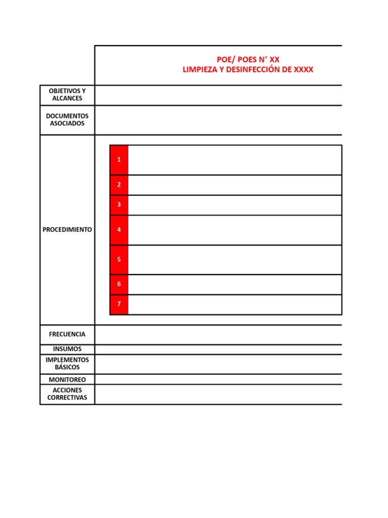 Semana 7 - 8 Formato Planillas Poe - Poes | PDF | Calidad (comercial ...