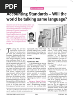 Accounting Standards - Will the World Be Talking the Same Language - Published in CA Journal Feb 2005