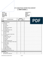 Inspection Report Equipment Crawler Crane