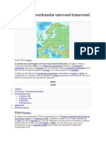 Sistema de Coordenadas Universal Transversal de Mercator