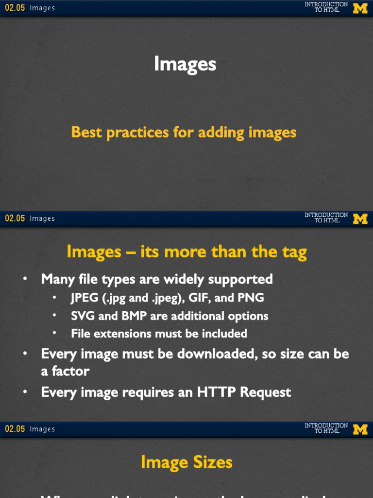 Images!: Best Practices For Adding Images! | PDF | Html | Computer File ...