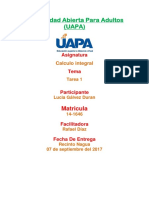 Tarea # 1 de Calculo Integral. Lucia