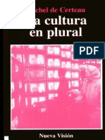 (Spanish Edition) Michel de Certeau-La Cultura en Plural-Nueva Vision (1999)