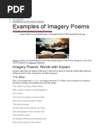 Examples of Imagery Poems