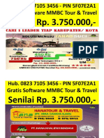 Gratis Software MMBC Tour & Travel: Senilai Rp. 3.750.000