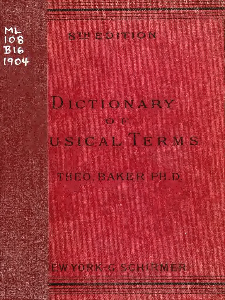 Baker (A Dictionary of Musical Terms) (1904) PDF, PDF, Stress  (Linguistics)