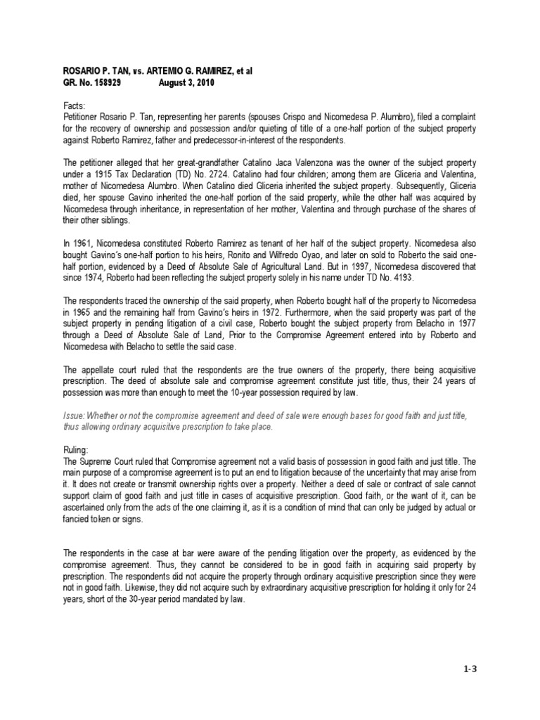 Property Assignment8302017 PDF Statute Of Limitations Ownership