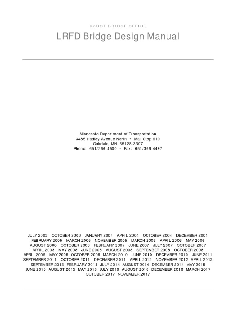 LRFD Bridge Design Manual PDF