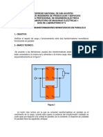 Prueba de operación de transformadores monofásicos en paralelo