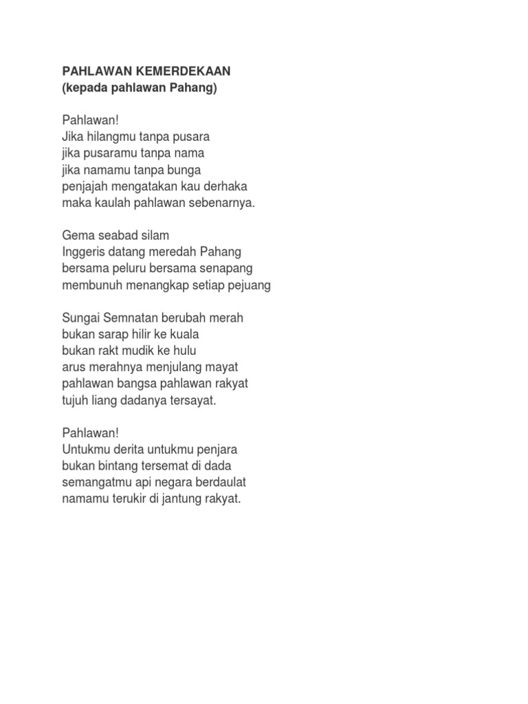 Sajak Kemerdekaan Pdf