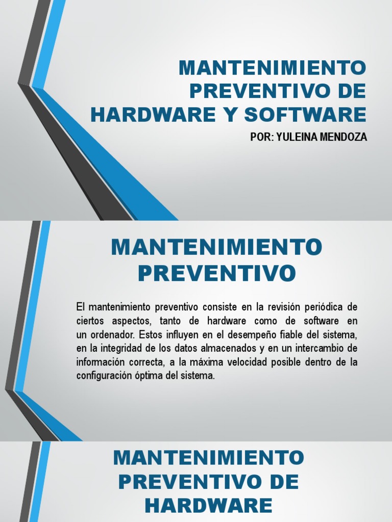Mantenimiento Preventivo de Hardware y Software | PDF