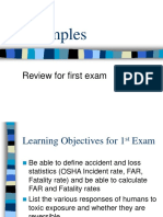 Examples: Review For First Exam