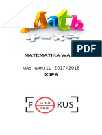 Matematika Wajib: UAS GANJIL 2017/2018