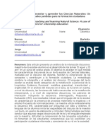 El Lenguaje Para Enseñar y Aprender Las Ciencias Naturales