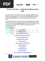 Vector Calculus GATE Study Material in PDF