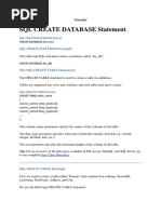 SQL Create Database Example