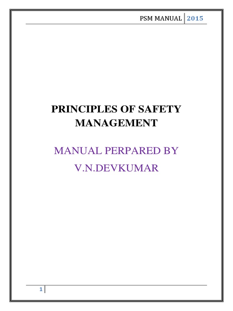 PSM Manual: Hazard Definitions & Safety | PDF | Hazards | Audit