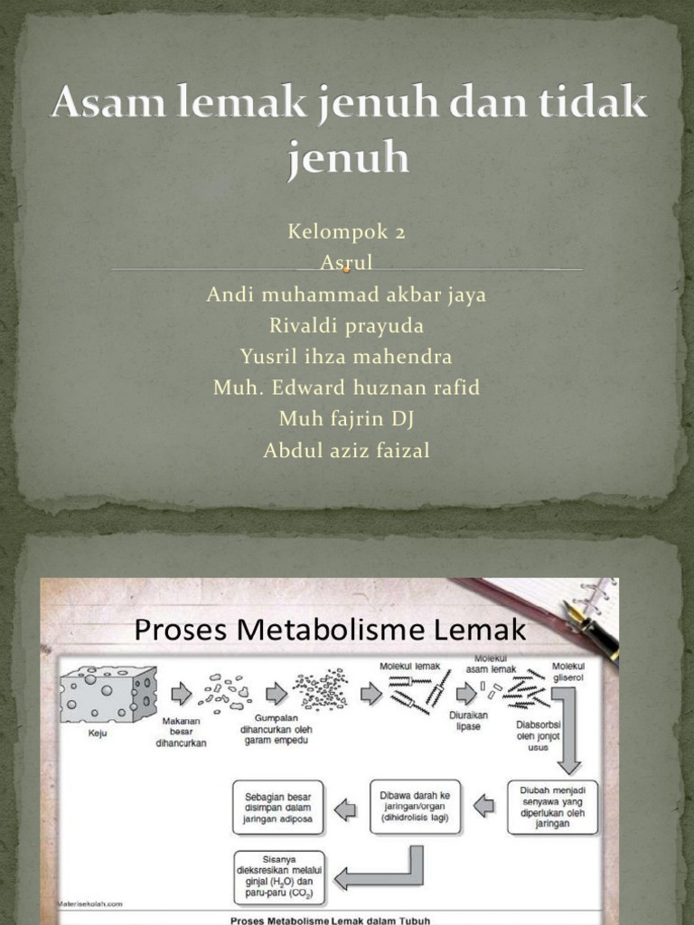 Lemak Jenuh Dan Tak Jenuh