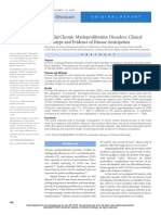 Familial Chronic Myeloproliferative Disorders: Clinical Phenotype and Evidence of Disease Anticipation