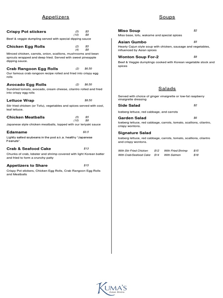 Appetizers Soups Crispy Pot Stickers Miso Soup PDF Korean Cuisine