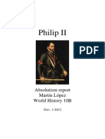 Philip II Absolutism Report