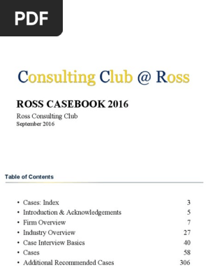 Ross Case Book 2016