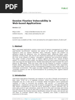 Download Session Fixation Vulnerability in Web-based Application by adithyapr SN3669834 doc pdf