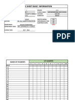 Grade Sheet Basic Information