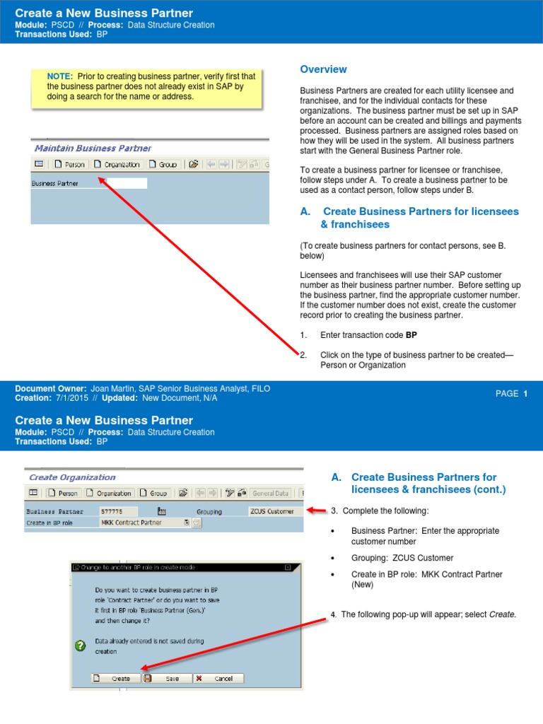Create Business Partners in SAP | PDF | Franchising | Areas Of Computer ...