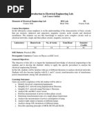 Introduction To Electrical Engineering Lab