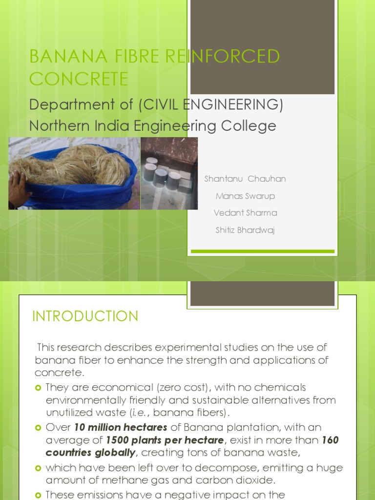 Banana Fibre Reinforced Concrete 1 PDF Concrete Reinforced Concrete