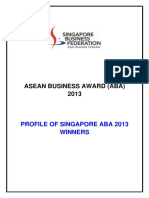 Profile of Singapore ABA 2013 Winners