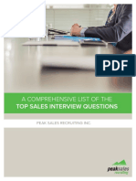 A Comprehensive List of the Top Sales Interview Questions 1