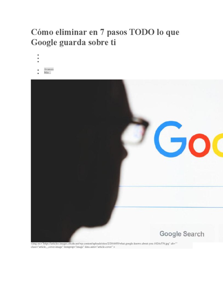 Eliminar tu actividad en Google | PDF | Youtube | Gmail