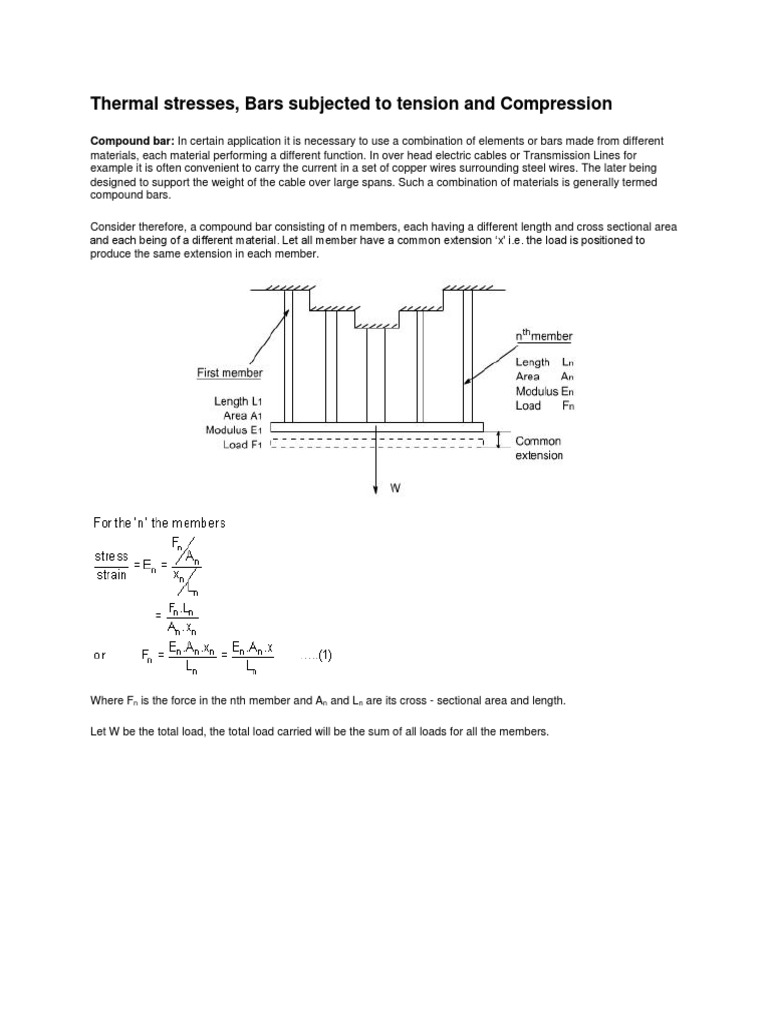 Thermal Stresses Bars | PDF | Thermal Expansion | Stress (Mechanics)