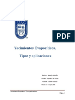 Yacimientos Evaporiticos Tipos y Aplicac