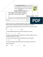 Evaluación de Quimica Inorgánica Reactivo Limite - Rendimiento y Pureza - Porcentaje de Rendimiento