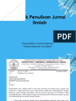 Teknik Penulisan Jurnal Ilmiah